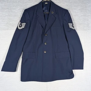 USAF US Air Force Uniform Coat 41 Long AF Dress Blues Staff Sergeant SSGT - Picture 1 of 6