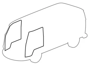 Door Seal Kit Front Cab 2 Piece VW T2 Split Bus 211898721LR Top Quality - Picture 1 of 2