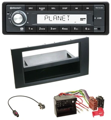 Continental USB MP3 AUX 1DIN Autoradio für Ford Focus C-Max S-Max Galaxy 03-07 s - Bild 1 von 4