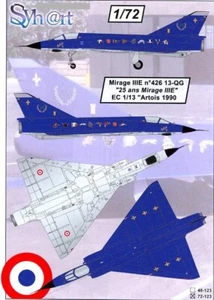 Calcomanías Syhart 1/72 DASSAULT MIRAGE IIIE ""25 años Mirage IIIE"" Artois 1990 - Imagen 1 de 3