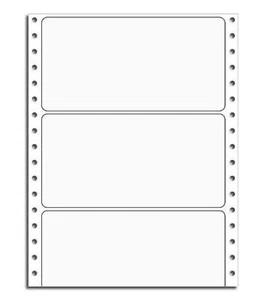 9818 Mailing Labels Continuous White Jumbo Stock Blank 5 3/4 x 2 15/16" QTY 2,50 - Picture 1 of 1