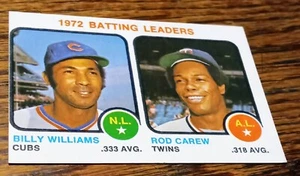 1973 TOPPS #61 BATTING LEADERS Rod Carew Billy Williams Excellent HOF LEGEND MLB - Picture 1 of 3