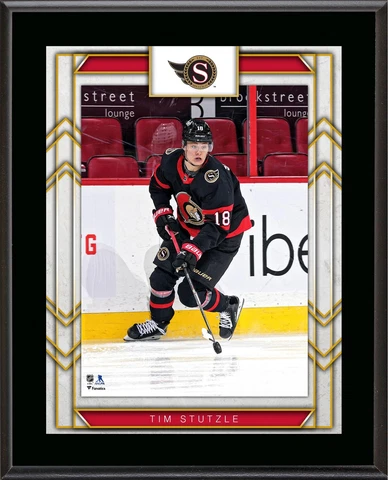 Tim Stutzle Ottawa Senators 10.5" x 13" Sublimated Player Plaque Cover