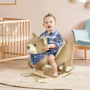 Fauteuil animal ours se balançant d'intérieur jouet de jeu pour enfant 18-36 mois - Photo 1 sur 11
