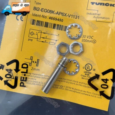 For Turck Bi2-EG08K-AP6X-V1131 10-30VDC PNP Inductive Proximity Sensor Switch - Image 1 of 4