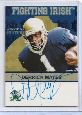 2004 TK LEGACY NOTRE DAME FIGHTING IRISH #F151 DERRICK MAYES AUTO AUTOGRAPH - Image 1 of 2