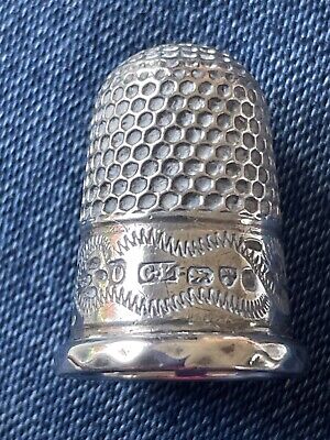 Antique Solid Sterling Silver Charles Horner Thimble • 12£