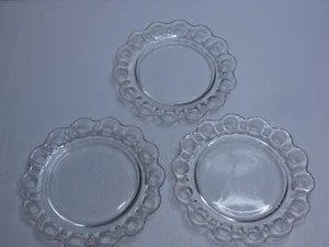 Vintage Hocking Old Colony Clear Depression Glass Set 3 Luncheon Plates - Picture 1 of 5