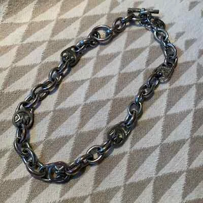 Michael Kors Plateado Mujer Grueso Eslabón Gargantilla Collar Pesado sustancial Foto 1 de 4