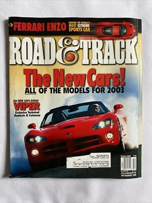 2002 October Road & Track Magazine Ferrari Enzo Formula One Fast (MH396) - Image 1 of 3