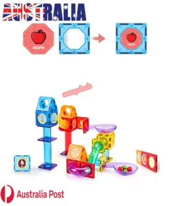 109 Pcs Pipeline Magnetic Tiles Toy Set DIY Toys Gift for Kids AU STOCK - Picture 1 of 6
