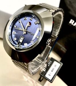 New Rado Diastar M/ R20484712 Original Automatic Silver Plated Stone dial Watch