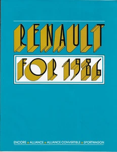 Automobile Brochure Renault 1986 Full Line - Picture 1 of 1