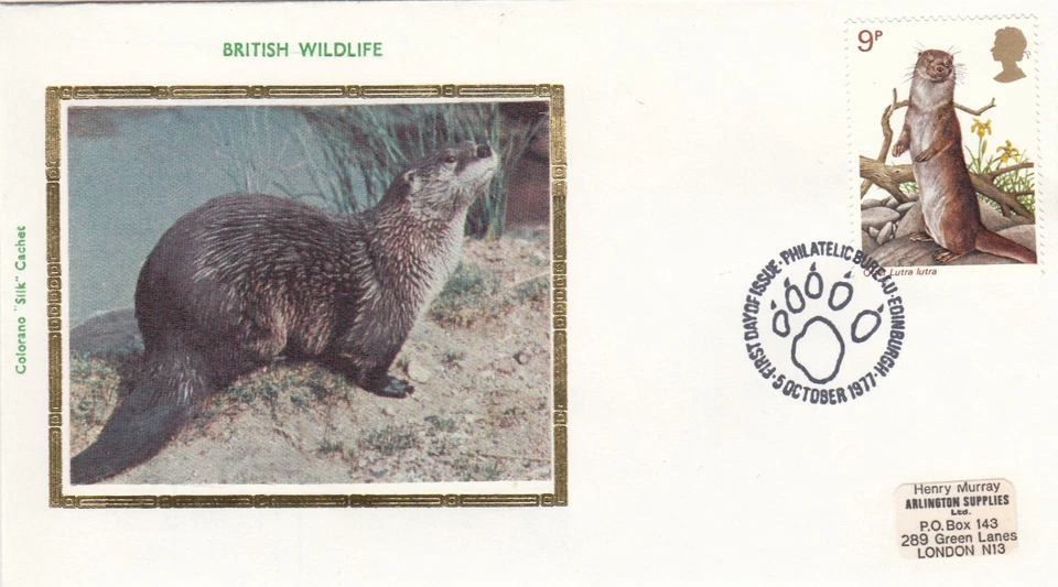 Wildlife Otter GB Colorano FDC Bureau 1977 CLEARANCE (145109) - Image 1 of 1