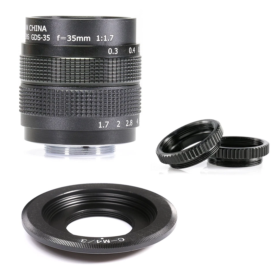 Fujian 35mm f/1.7 CCTV cine lens for Micro Four Thirds M4/3 / MFT Mount Camera - Image 1 of 4