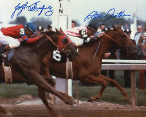 Affirmed  / Alydar 1978 Preakness Stakes Dbl Signed 8x10 S. Cauthen J. Velasquez