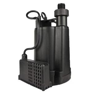 Everbilt Submersible Automatic Utility Pump Model EBAU33 - 1/3 HP  in  Black - Picture 1 of 21