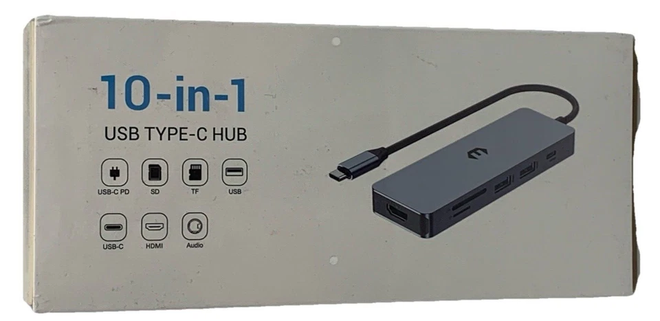 Hyper HyperDrive HB025 Dual 4K HDMI 10-in-1 USB-C Hub for MacBook Pro/Air, iMAC - Image 1 of 4
