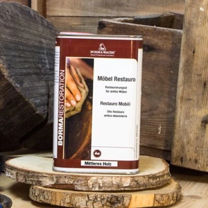 Restaurationsöl Antikmöbel Möbelpolitur - Mitteldunkles Holz - 1L - Bild 1 von 3