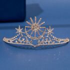 Bride Wedding Rhinestone Tiara Baroque Crystal Hair Headband Star Crown