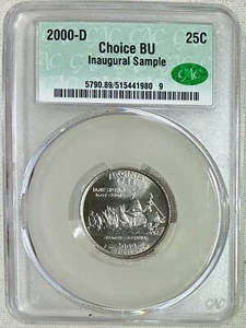 2000-D Virginia State Quarter, CACG Inaugural Sample Slab, Choice BU - Picture 1 of 2