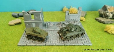 2. Weltkrieg Diorama per Carro Armato Militare Modelli Veicoli Scala 1/72 Oder - Immagine 1 di 4
