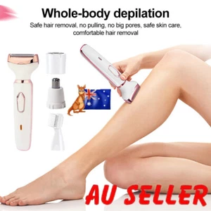 4 in 1 Electric Lady Women Shaver Hair Arm Leg Bikini Face Remover Razor Trimmer - Picture 1 of 17