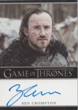 Game of Thrones Season 7 - Ben Crompton, Eddison Tollett Bordered Autograph Card