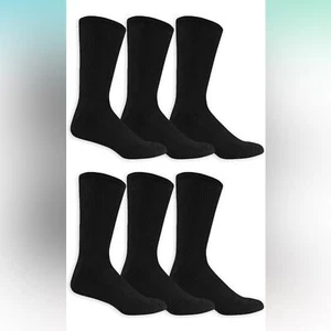 Dr. Scholl's Men's Diabetes & Circulatory Socks 6 Pair Packs crew black … - Picture 1 of 6