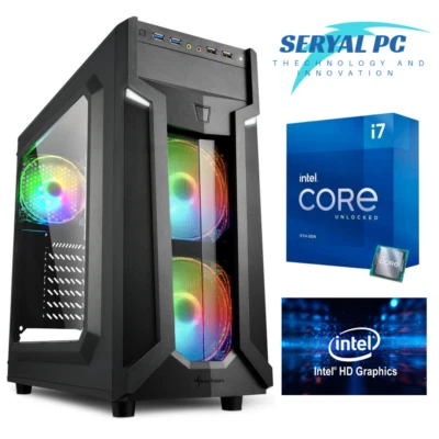 PC DESKTOP GAMING 8 CORE 4.90 GHz INTEL I7 11700 SSD M.2 240GB RAM 16GB DVD WIFI - Immagine 1 di 4