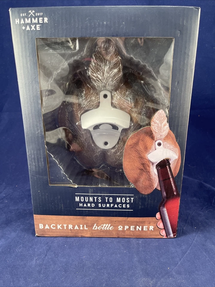 Hammer Axe Backtrail Bottle Opener Whitetail Deer Butt Cast Iron Wall