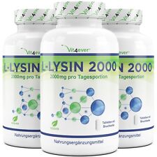 160 - 480 Tabletten L-Lysine Aminosäure 1000mg - Hochdosiert - Premium + Vegan