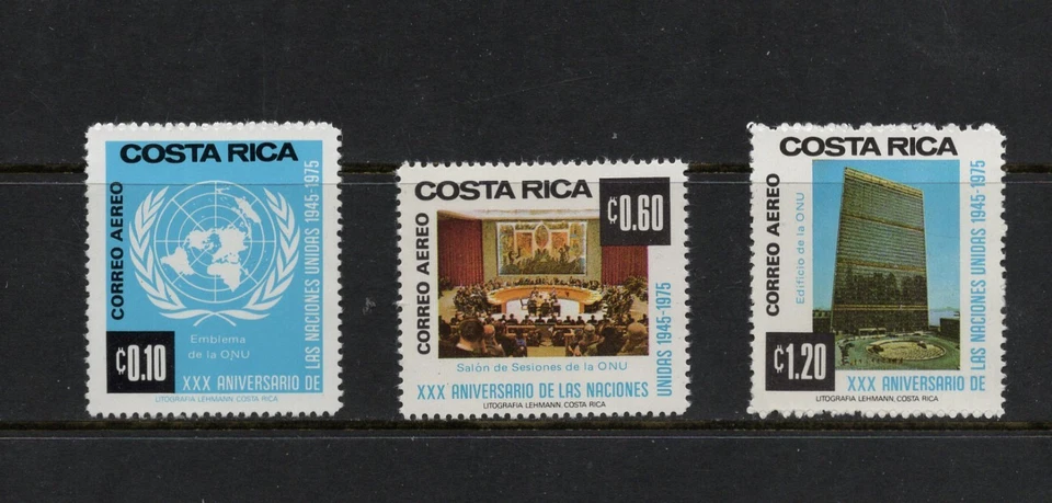 S5648 Costa Rica 1975 U.N. Aniversario 3v.   MNH Foto 1 de 1
