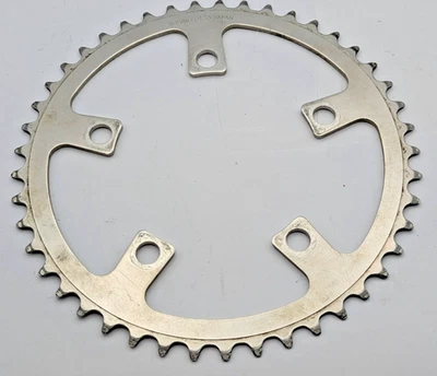 SUGINO 45 TOOTH JAPAN CHAINRING 110MM BCD SILVER 5-ARM ALUMINUM RARE SIZE - Image 1 of 4