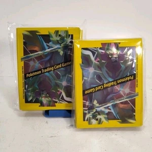 Juego de 2 fundas para cartas Pokemon TCG Shiny Zacian & Zamazenta Crown Zenith ETB nuevo - Imagen 1 de 6
