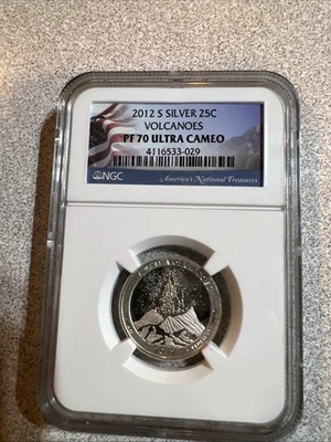 2012 S Silver Volcanoes National Park Quarter NGC PF 70 Ultra Cameo - Image 1 of 2
