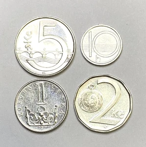 Lot 4 verschiedene Umlaufmünzen aus Tschechien 🇨🇿 - Bild 1 von 2