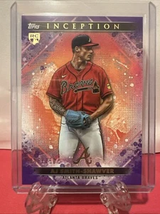 2024 Topps Inception #36 AJ Smith Shawver Purple # 46/150 RC Braves - Picture 1 of 2