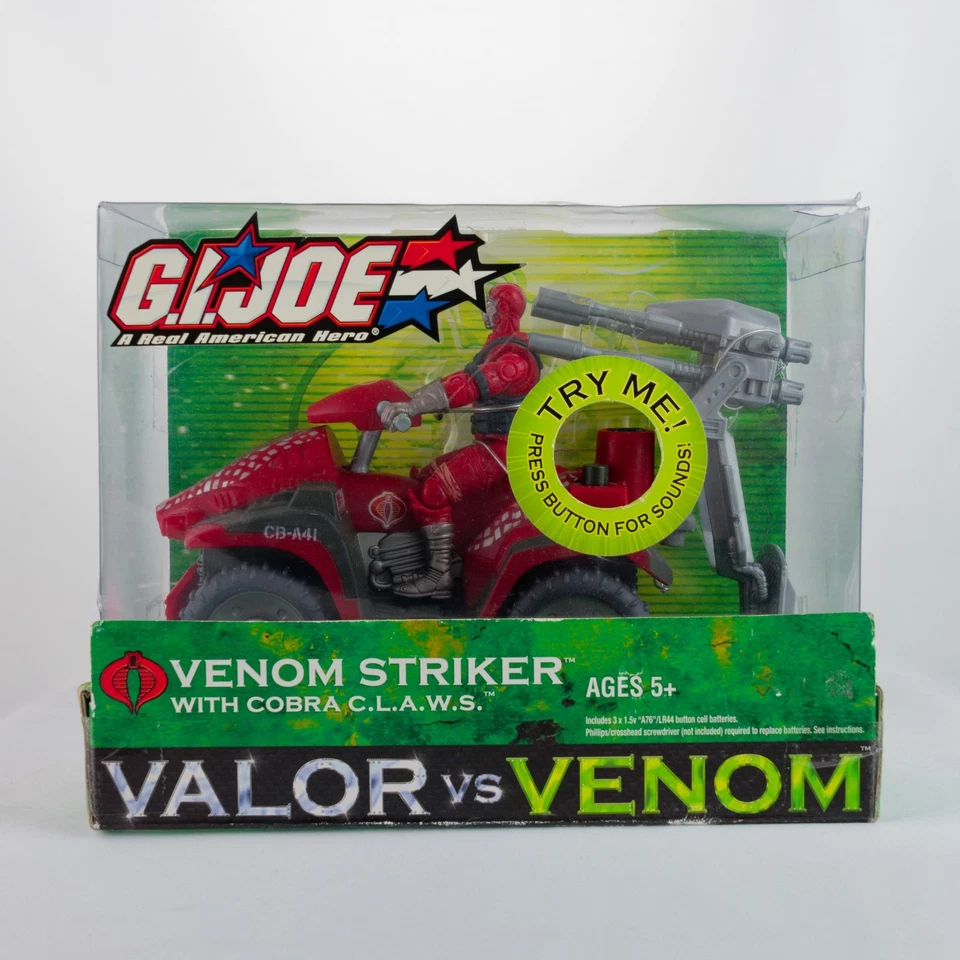 Gi Joe Cobra Claws ATV Venom Striker 4 Wheeler Quad C.l.a.w.s 2003 MIB Valor