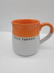 Ceramic Mug Hello Pumpkin 24Oz Hobby Lobby Large Orange/Cream - Picture 1 of 6