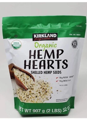 Kirkland Signature Organic Hemp Hearts 2 Lbs Shelled Hemp Seeds EXP 04/2026 - Image 1 of 4