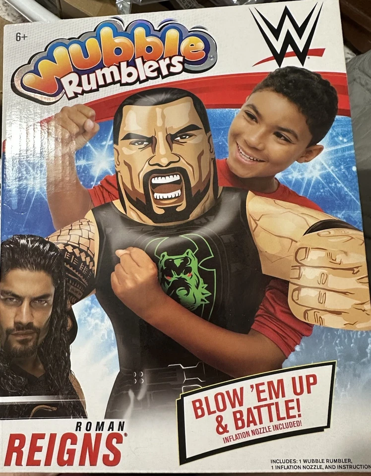 Wubble Rumblers WWE Roman Reigns Wrestling Inflatable Figure Blow 'em up Battle