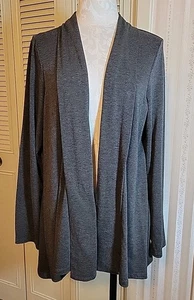 G Collection offene Strickjacke Wickeloptik ~ Langarm ~ grau ~ Größe 3X  - Bild 1 von 9