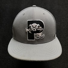 New Era Portland Sea Dogs Fitted Hat 7 1/8 Minor League Baseball Gray Black