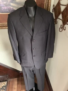 Brooks Brothers 346 Wool Blend Suit - Dark Gray 40 S  36" x 29" slacks - Picture 1 of 7