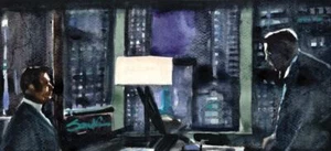 Madmen : Signed Limited Edition Print : Sandra Watercolors™ Business Execs Night - Picture 1 of 2