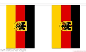 GERMANY WITH EAGLE CREST 9 METRE BUNTING 30 FLAGS flag Munich Berlin - Picture 1 of 1