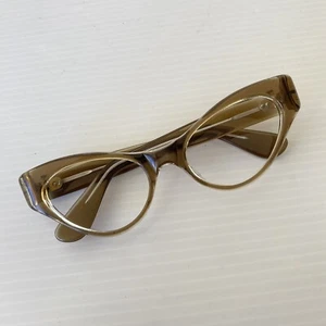 MCM Vintage 60s Brown Cat Eye Frame NOS Deadstock Eyeglasses Unused VTG - Picture 1 of 17