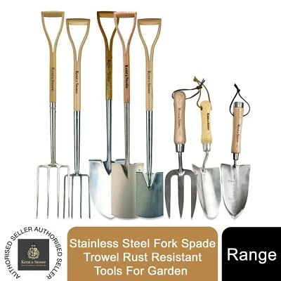 Kent & Stowe Stainless Steel Fork Spade Trowel Rust Resistant Tools For Garden - Image 1 of 4