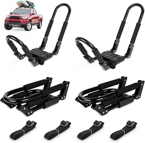 Folding Kayak Roof Rack 2 Pairs, 4Pcs J-Bar Car Roof Racks for Kayak, Canoe, Pad - Picture 1 of 7